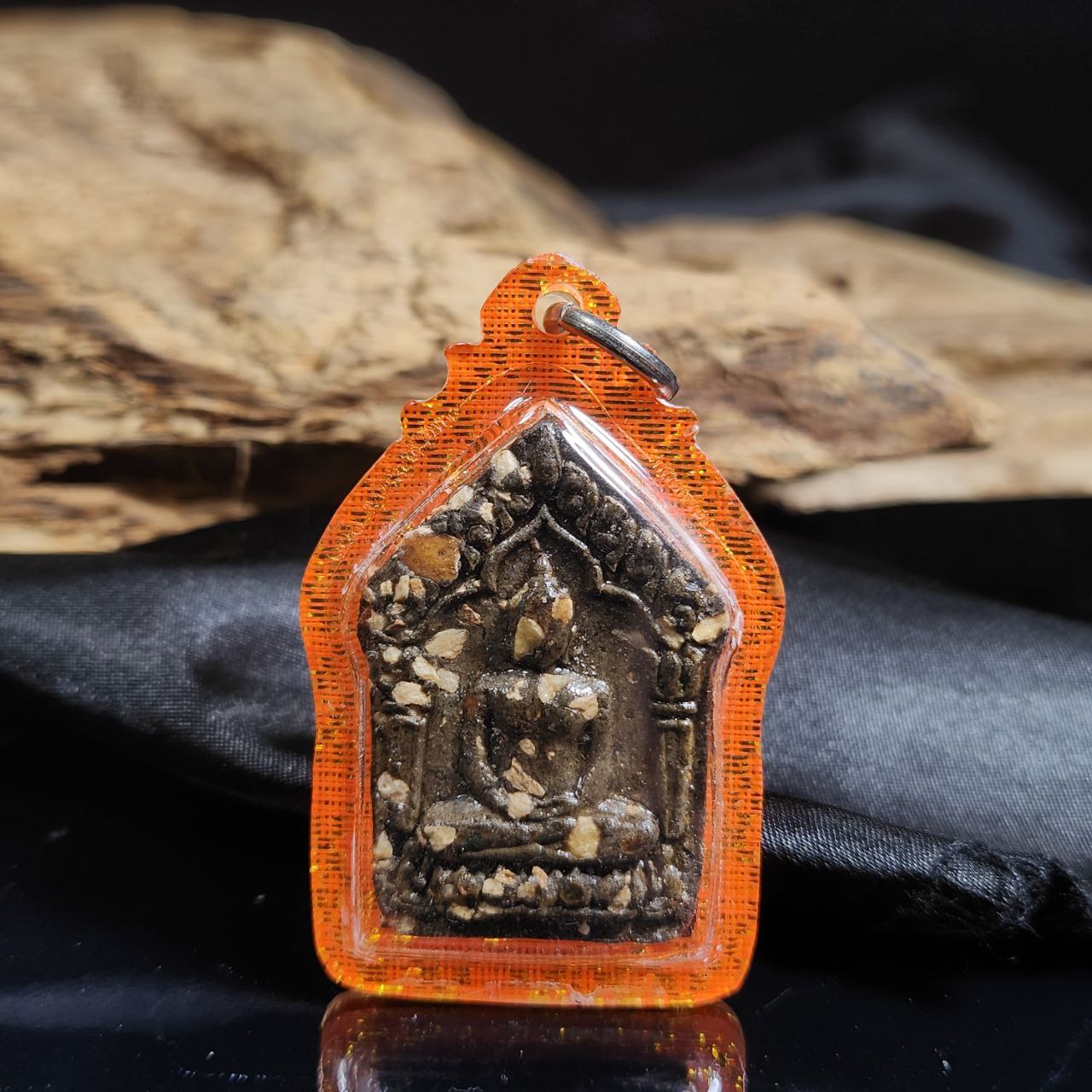 Jin Thai Fo Pai - ARCHAN DAENG啊赞殿骨碎块坤平（小）橘金色亚克力防水壳