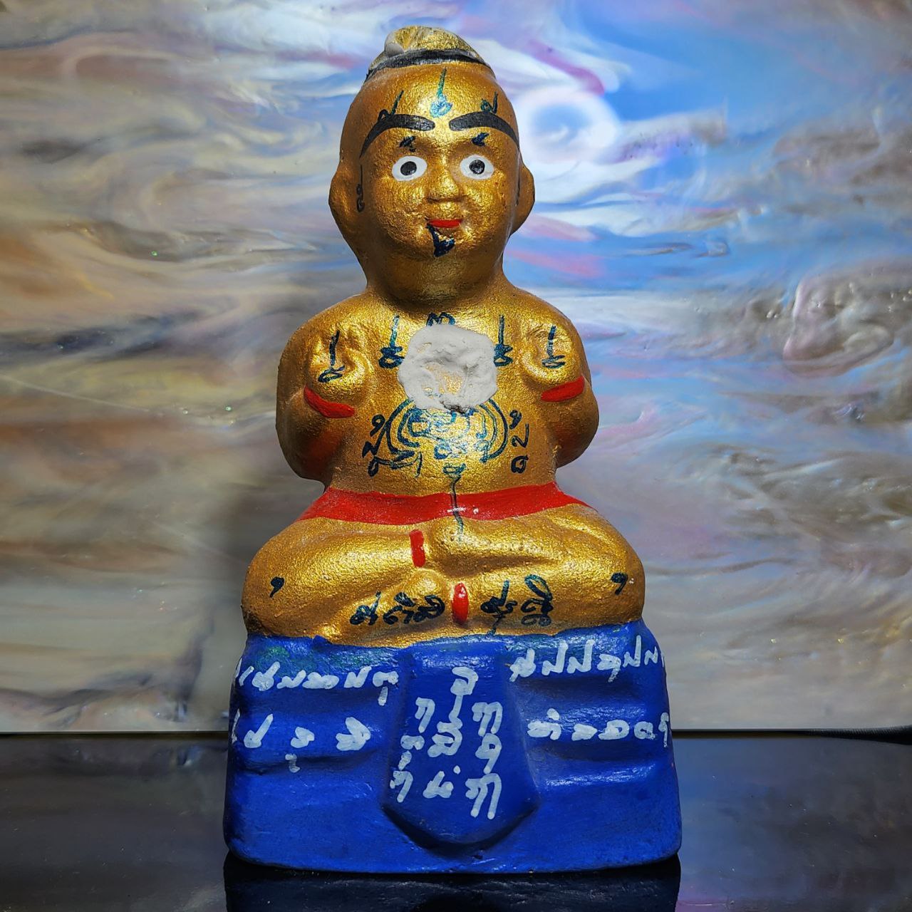 LUANG PHOR YAM龙婆炎佛历2555古曼童（金蓝） | Jin Thai Fo Pai