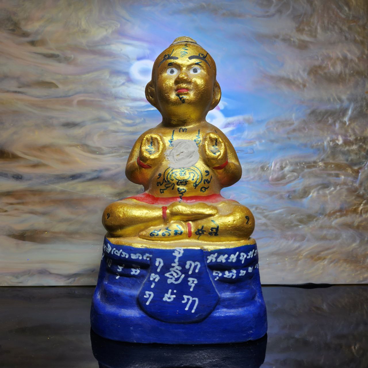 LUANG PHOR YAM龙婆炎佛历2555古曼童（金蓝） | Jin Thai Fo Pai