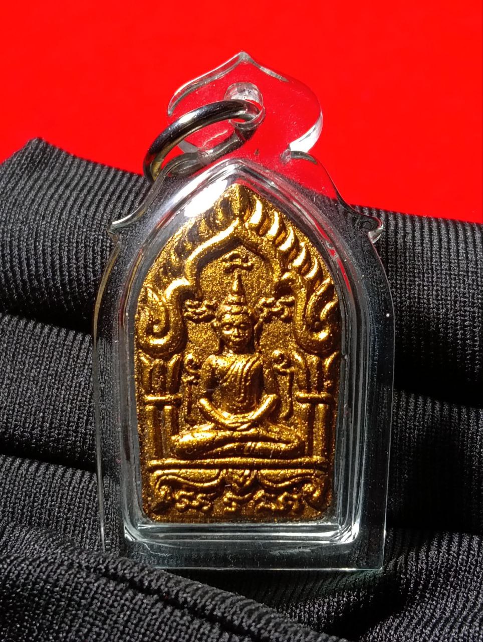 Jin Thai Fo Pai - LUANG PHOR SAKORN坤平小银符管（背后黑色）