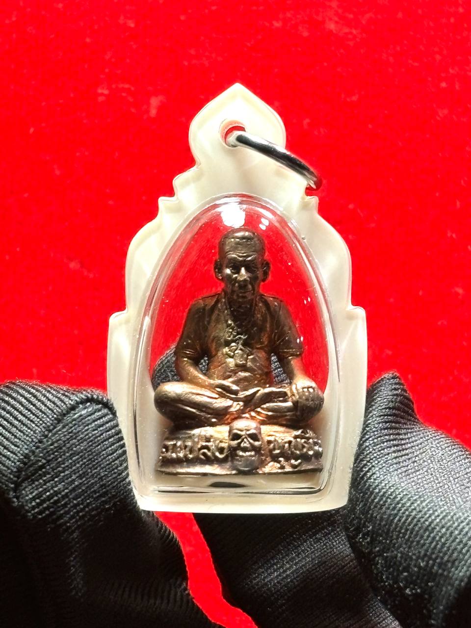 Jin Thai Fo Pai - ARCHAN PLENG啊赞并佛历2561第一期法相小金身红铜（象牙白亚克力防水壳）