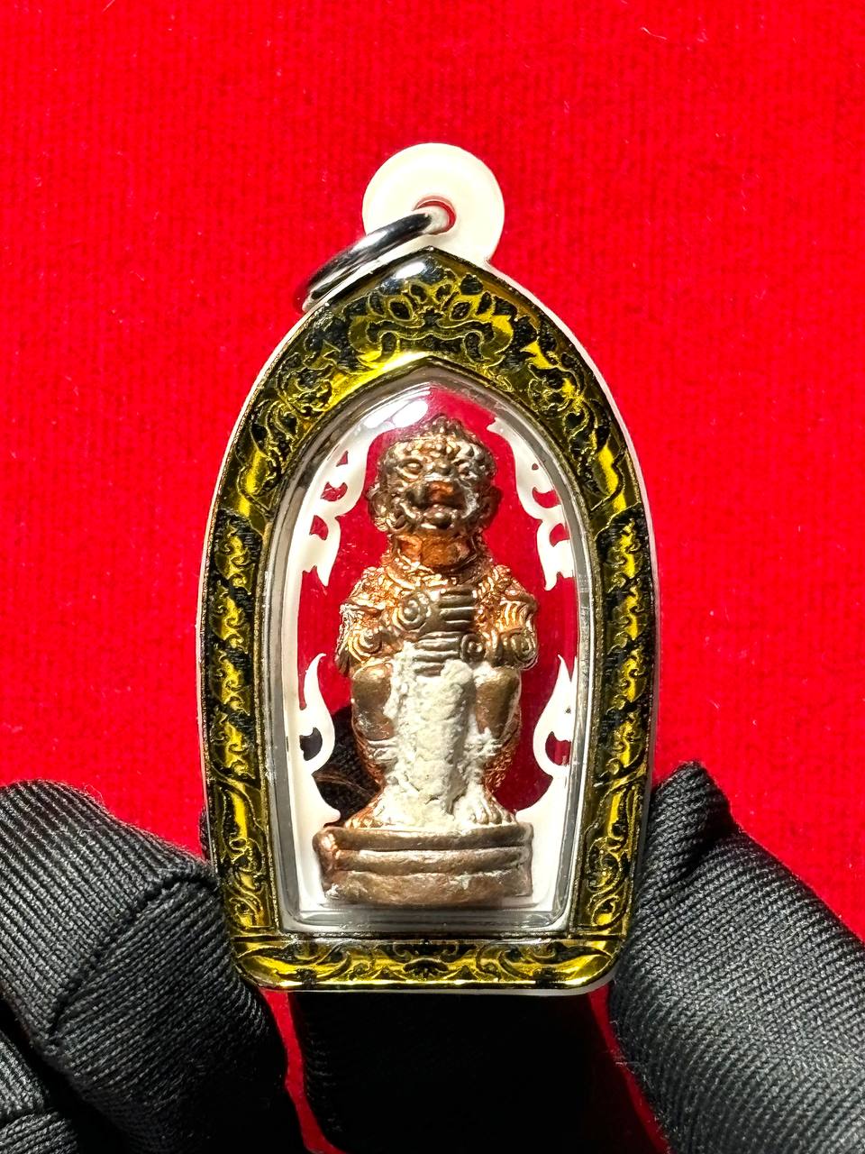 Jin Thai Fo Pai - ARCHAN WEE阿赞魏神猴哈努曼小立尊红铜版（镭射金边亚克力防水壳）
