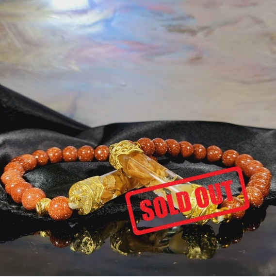 Jin Thai Fo Pai - ARCHAN TUM啊赞当金花人缘油手链（金橘色）