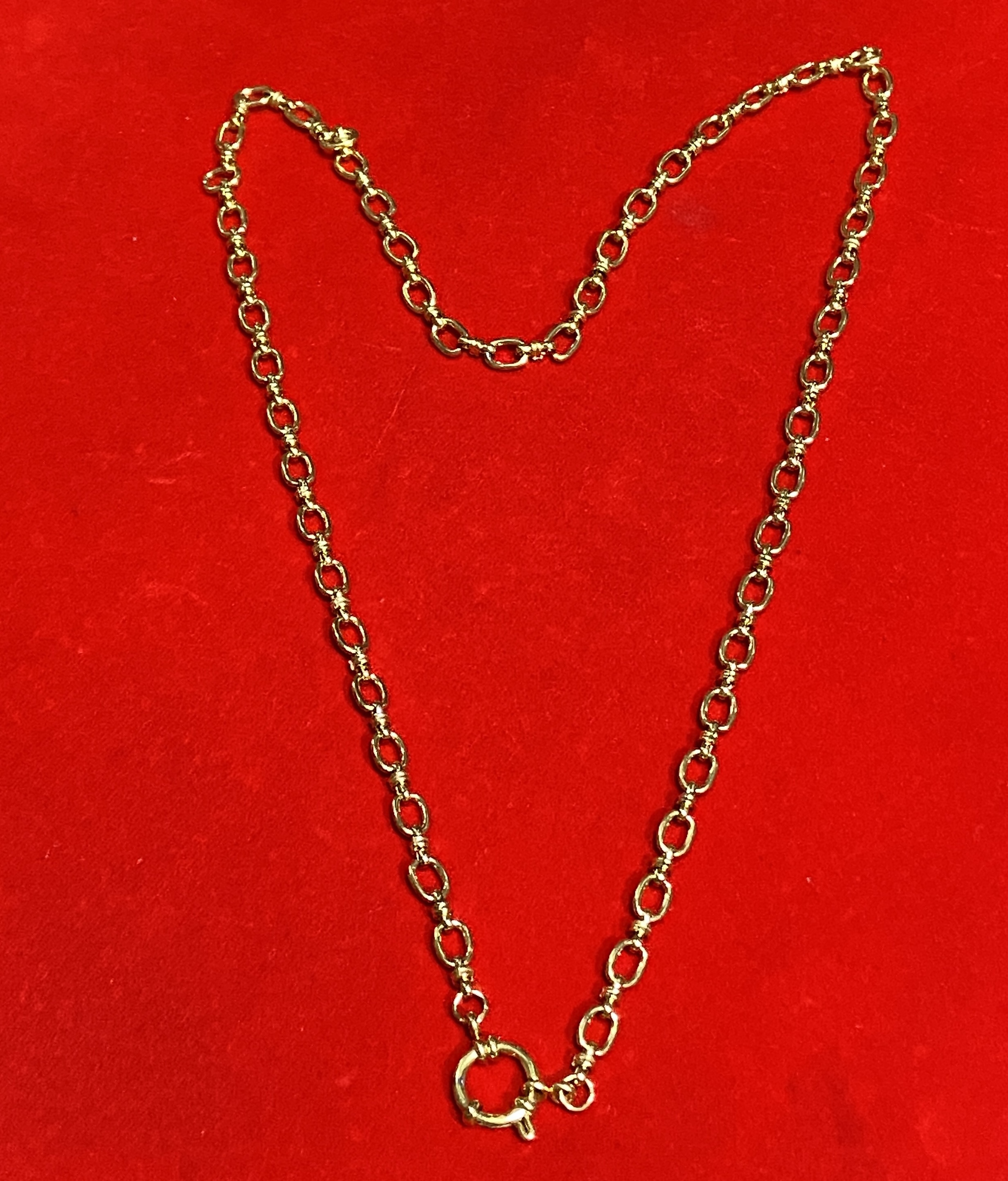 Jin Thai Fo Pai - 意大利金佛牌链(28CM)