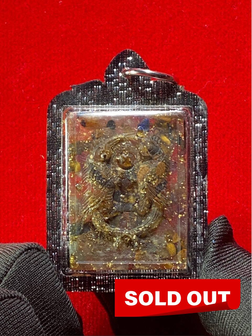 Jin Thai Fo Pai - AJARN PRAYOOT 啊赞芭玉水晶双飞金口人缘鸟（背部含有符管）
