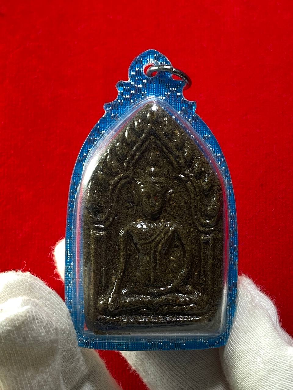 Jin Thai Fo Pai - ARCHAN DAENG啊赞殿天灵骨块坤平（大）蓝银色亚克力防水壳（现物实拍）