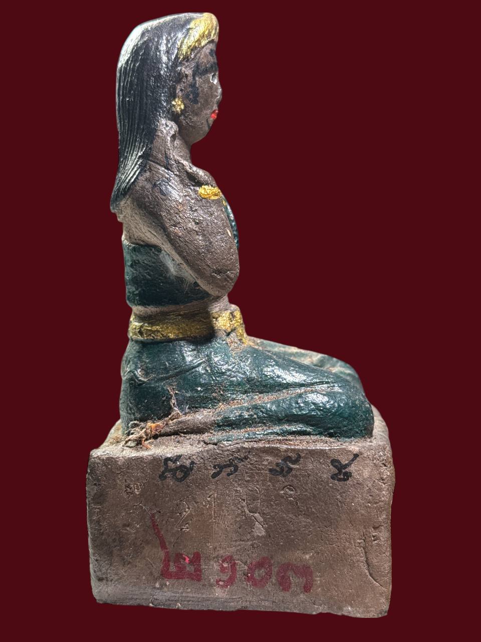 绿衣招财女神（แม่นางกวัก หลวงปู่แย้ม วัดสามง่าม 省那空巴统）现物实拍 | Jin Thai Fo Pai