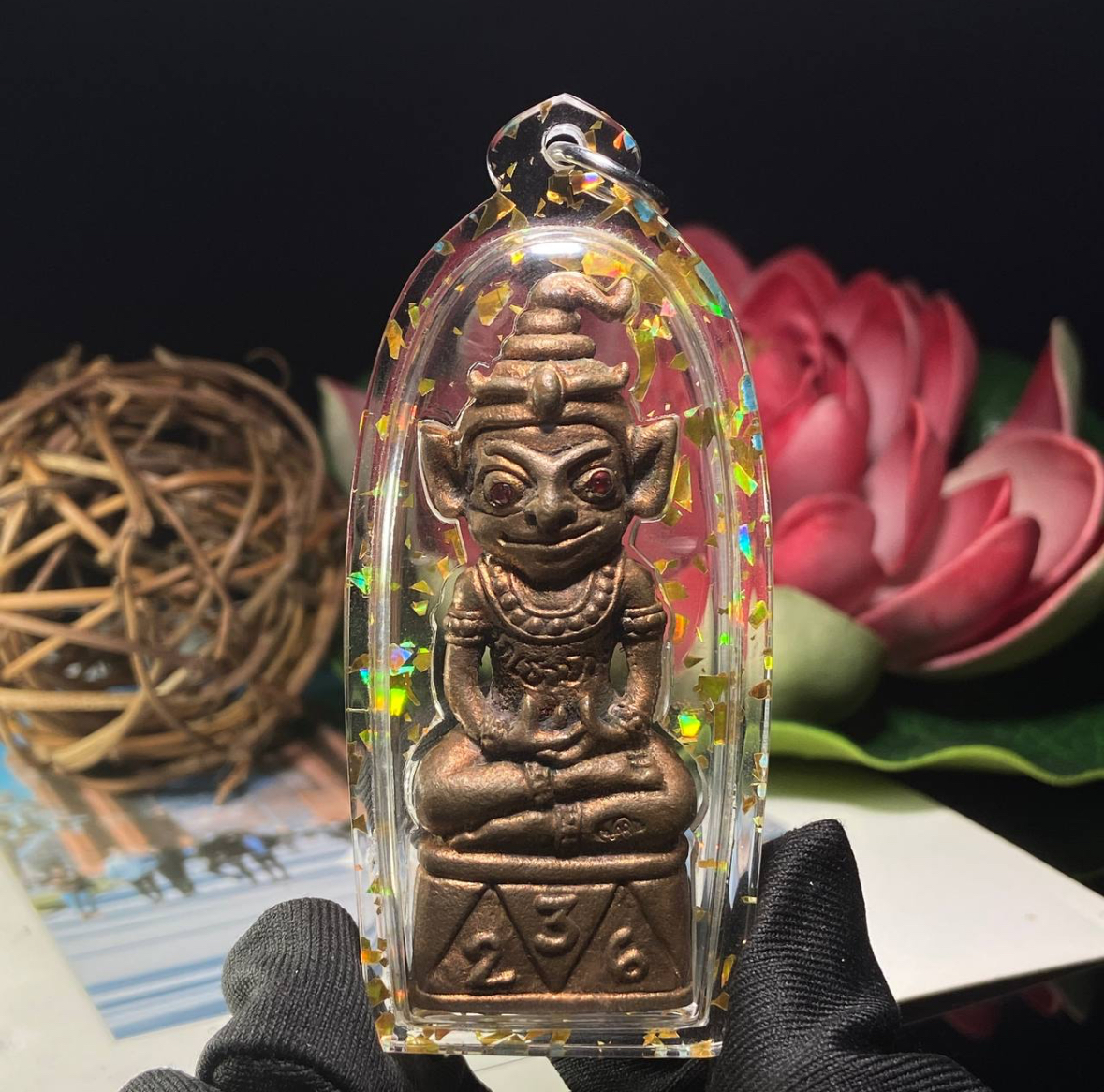 阿赞JIAM和帕阿赞萨添红眼帕婴王(现物实拍） | Jin Thai Fo Pai